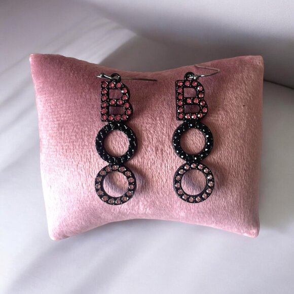 Halloween BOO Drop Earrings - Picture 1 of 5